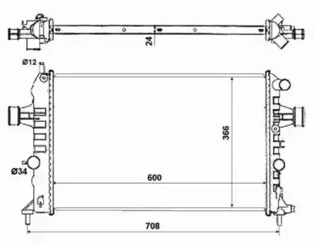 Радиатор системы охлаждения двигателя NRF 54668
