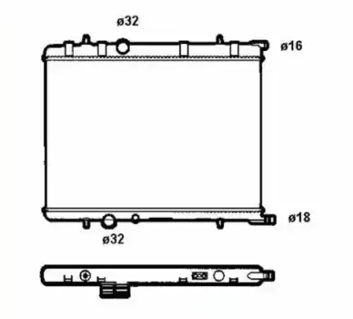 Радиатор системы охлаждения двигателя NRF 58304