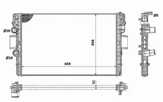 Радиатор системы охлаждения двигателя NRF 58361