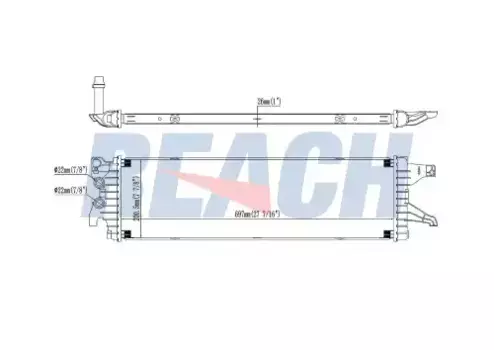 Радиатор системы охлаждения двигателя REACH 14022389026