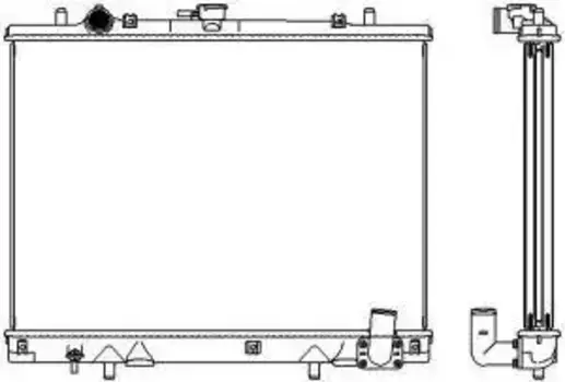 Радиатор системы охлаждения двигателя SAKURA 33221002