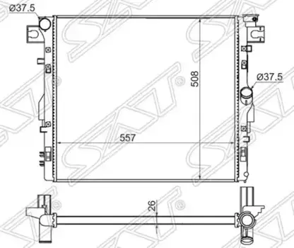 Радиатор системы охлаждения двигателя SAT JP0002-07