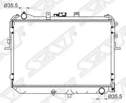 Радиатор системы охлаждения двигателя SAT MZ00010