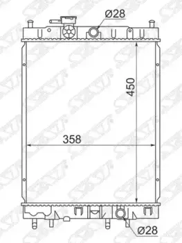 Радиатор системы охлаждения двигателя SAT NS0001-99