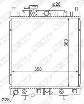 Радиатор системы охлаждения двигателя SAT NS0001-K11