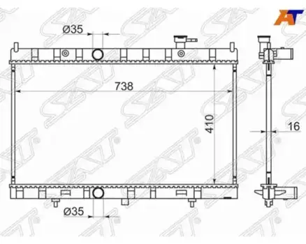 Радиатор системы охлаждения двигателя SAT NS0007-T32