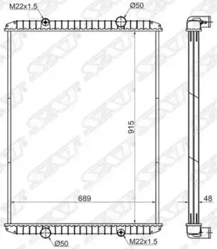 Радиатор системы охлаждения двигателя SAT RN0011-1