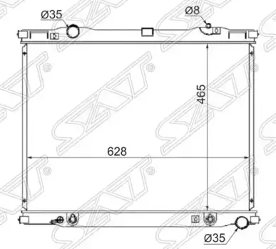 Радиатор системы охлаждения двигателя SAT SG-KI0005