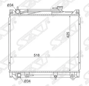 Радиатор системы охлаждения двигателя SAT SG-SK0001-V6