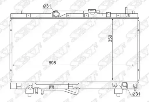 Радиатор системы охлаждения двигателя SAT SG-TY0002-ST210