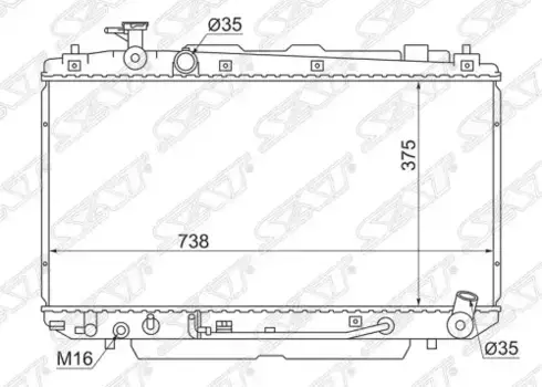 Радиатор системы охлаждения двигателя SAT TY0004-ACA20