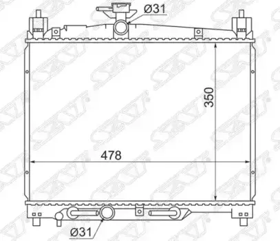 Радиатор системы охлаждения двигателя SAT TY000W10-SZ