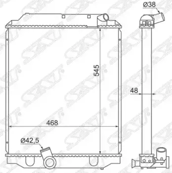 Радиатор системы охлаждения двигателя SAT TY0064