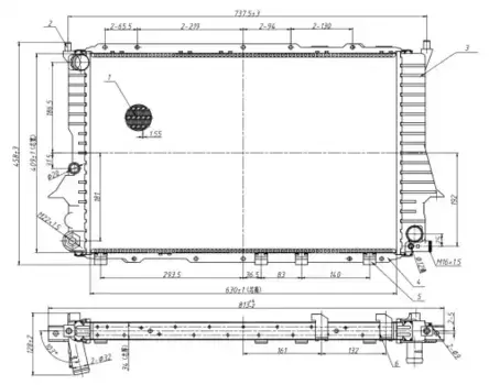Радиатор системы охлаждения двигателя STELLOX 10-25018-SX