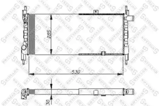 Радиатор системы охлаждения двигателя STELLOX 10-25048-SX