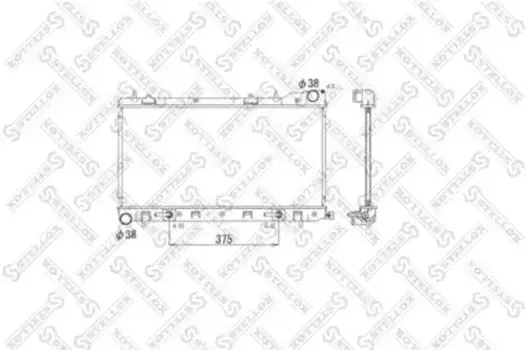 Радиатор системы охлаждения двигателя STELLOX 10-25051-SX