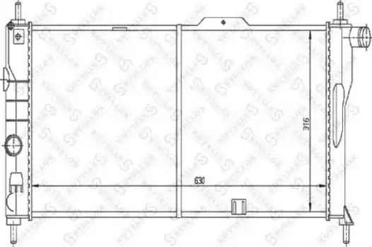 Радиатор системы охлаждения двигателя STELLOX 10-25100-SX