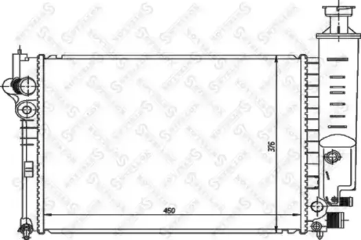 Радиатор системы охлаждения двигателя STELLOX 10-25104-SX