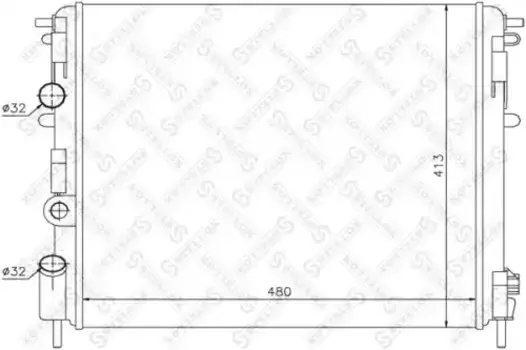Радиатор системы охлаждения двигателя STELLOX 10-25134-SX