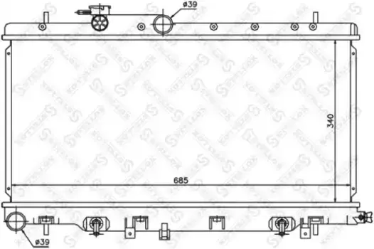 Радиатор системы охлаждения двигателя STELLOX 10-25144-SX