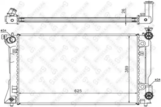 Радиатор системы охлаждения двигателя STELLOX 10-25194-SX