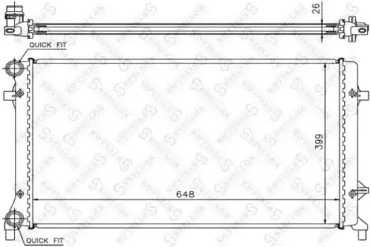 Радиатор системы охлаждения двигателя STELLOX 10-25204-SX