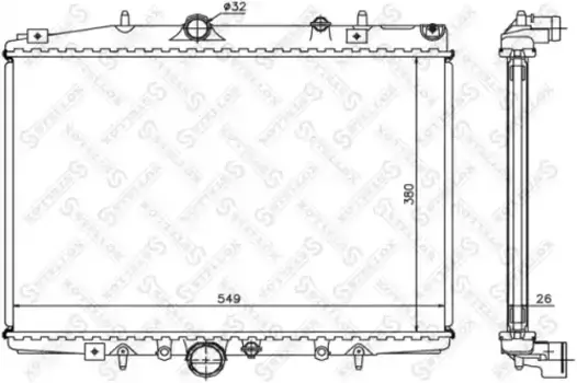 Радиатор системы охлаждения двигателя STELLOX 10-25229-SX