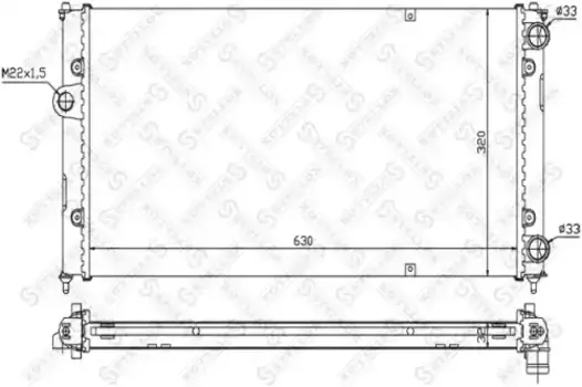 Радиатор системы охлаждения двигателя STELLOX 10-25245-SX