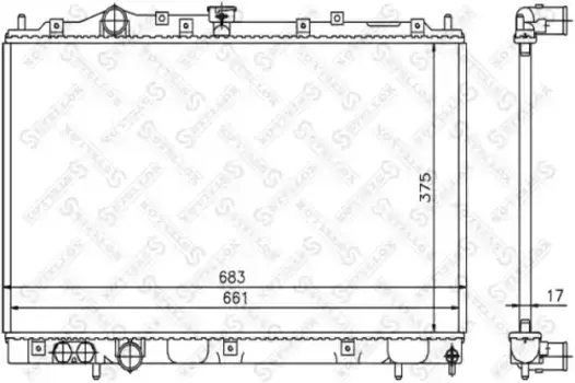 Радиатор системы охлаждения двигателя STELLOX 10-25258-SX