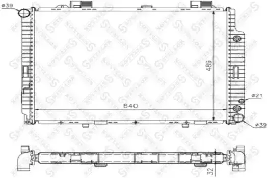 Радиатор системы охлаждения двигателя STELLOX 10-25261-SX