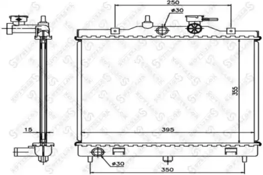 Радиатор системы охлаждения двигателя STELLOX 10-25298-SX