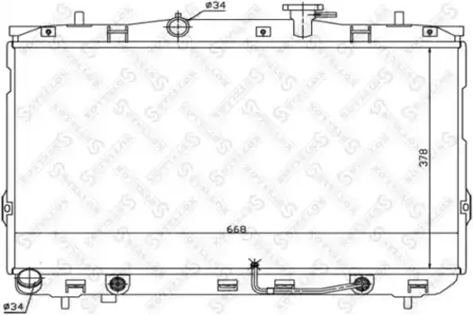 Радиатор системы охлаждения двигателя STELLOX 10-25300-SX