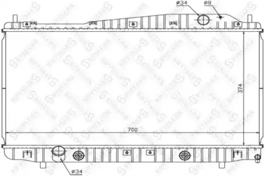 Радиатор системы охлаждения двигателя STELLOX 10-25321-SX