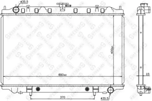 Радиатор системы охлаждения двигателя STELLOX 10-25338-SX