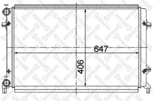 Радиатор системы охлаждения двигателя STELLOX 10-25365-SX