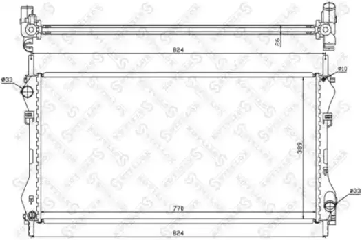 Радиатор системы охлаждения двигателя STELLOX 10-25375-SX