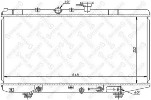 Радиатор системы охлаждения двигателя STELLOX 10-25379-SX