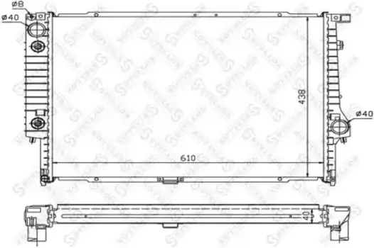Радиатор системы охлаждения двигателя STELLOX 10-25415-SX