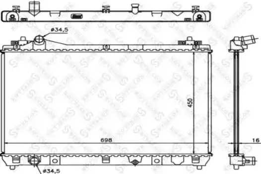 Радиатор системы охлаждения двигателя STELLOX 10-25457-SX
