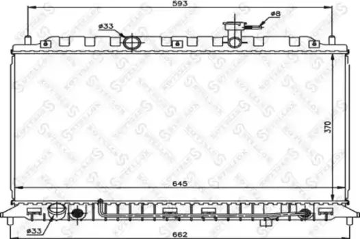 Радиатор системы охлаждения двигателя STELLOX 10-25466-SX