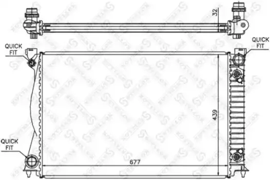 Радиатор системы охлаждения двигателя STELLOX 10-25507-SX