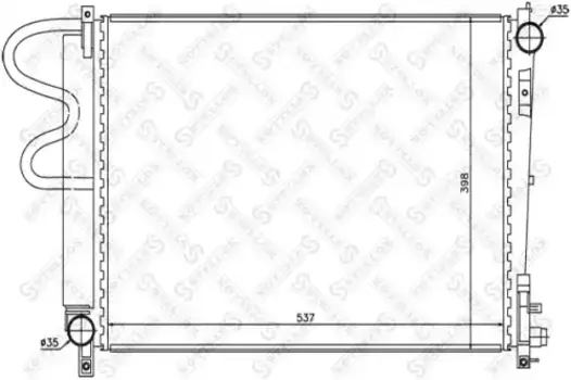 Радиатор системы охлаждения двигателя STELLOX 10-25622-SX