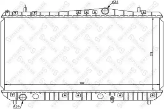 Радиатор системы охлаждения двигателя STELLOX 10-25688-SX