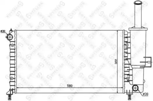 Радиатор системы охлаждения двигателя STELLOX 10-25711-SX