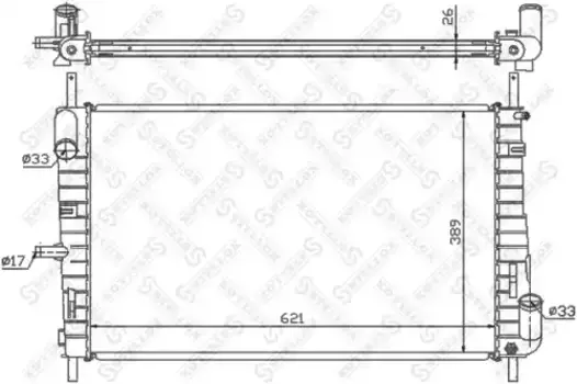 Радиатор системы охлаждения двигателя STELLOX 10-25780-SX