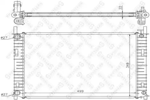 Радиатор системы охлаждения двигателя STELLOX 10-25781-SX