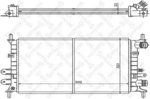 Радиатор системы охлаждения двигателя STELLOX 10-25811-SX
