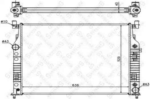 Радиатор системы охлаждения двигателя STELLOX 10-25878-SX