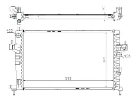 Радиатор системы охлаждения двигателя STELLOX 10-25967-SX