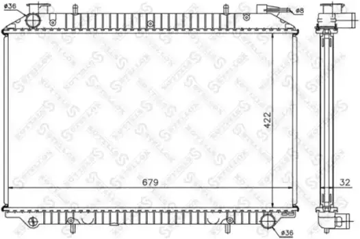 Радиатор системы охлаждения двигателя STELLOX 10-25975-SX